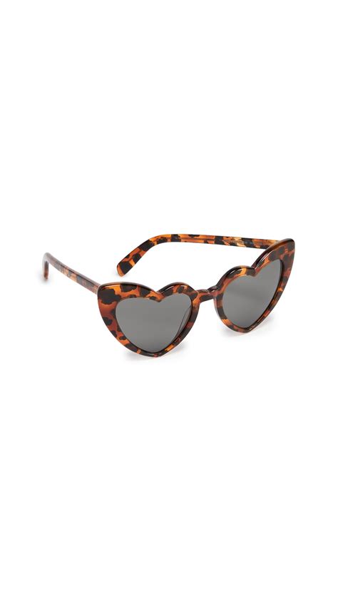 ysl heart sunglasses tortoise shell|Saint Laurent.